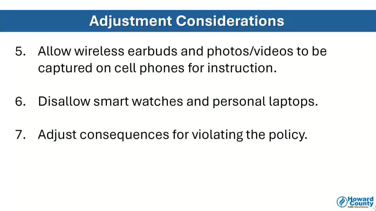 Howard County Board enforces strict cell phone policy and promotes educational campaign