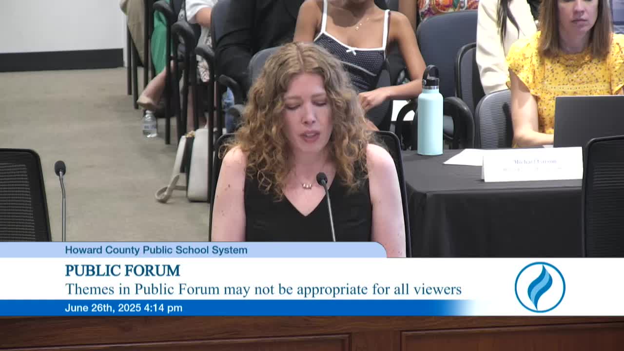 Howard County parents advocate against redistricting at school board meeting
