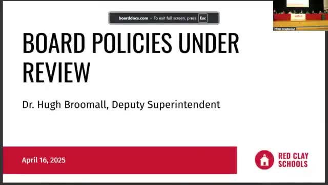 Red Clay Board of Education reviews policy revisions and contentious definition debate