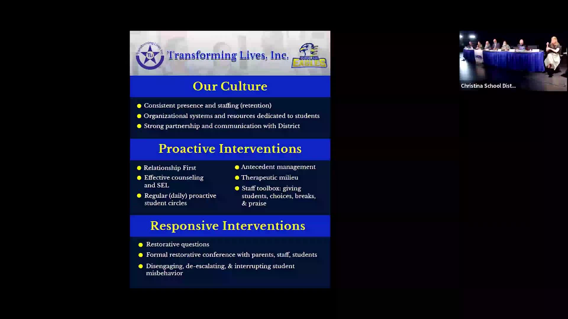 Douglas School leaders address collaboration and arrest concerns in emotional support program
