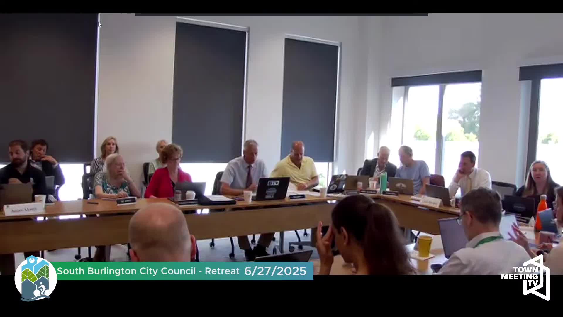 South Burlington leaders set FY26 priorities: cemeteries, TDR reporting and legal review of building-energy enforcement rise; many items moved to 'bike rack'