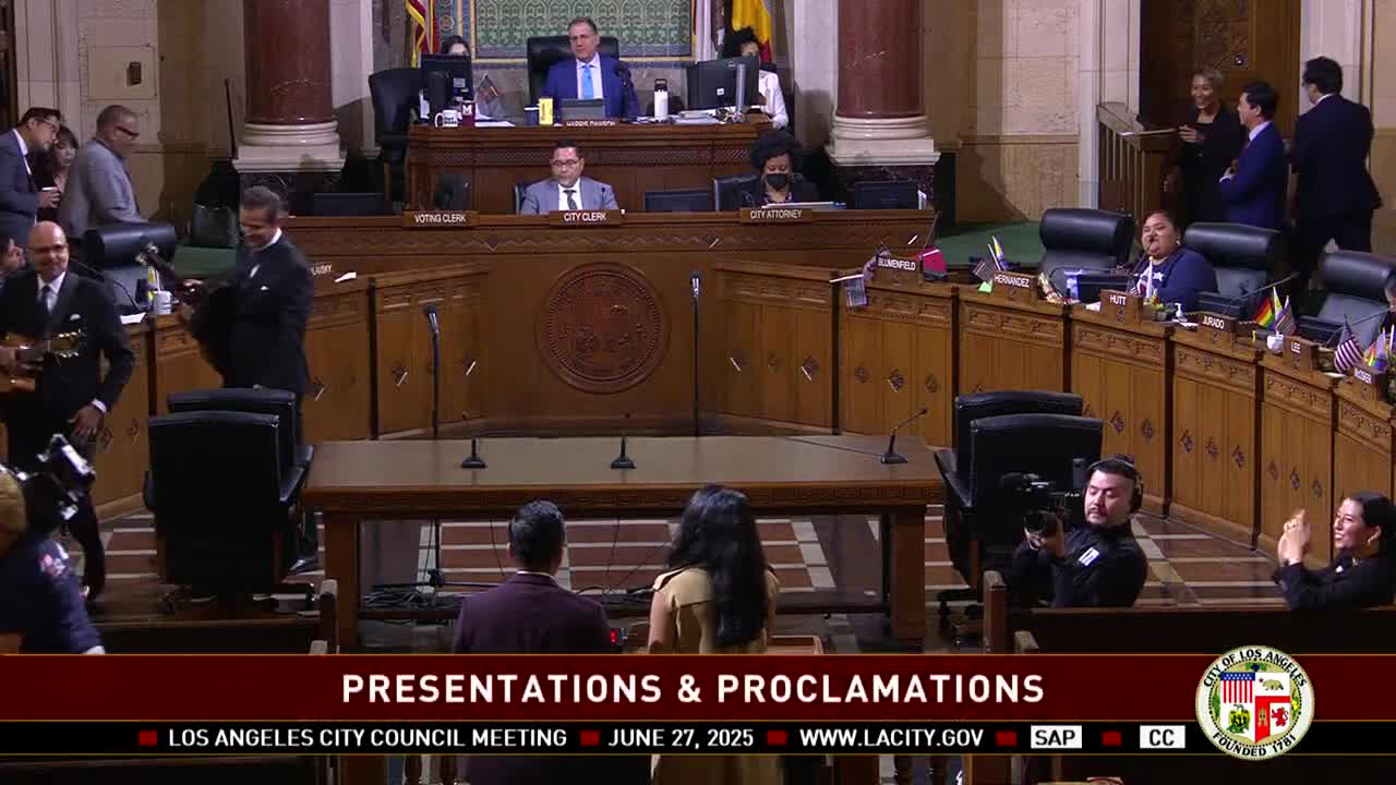 Los Angeles City Council honors musicians for cultural contributions