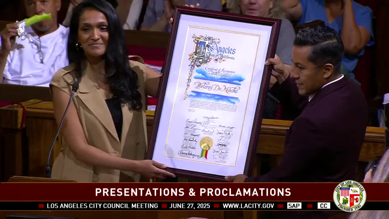 Council Member Hernández celebrates local artists at Los Angeles City Council meeting