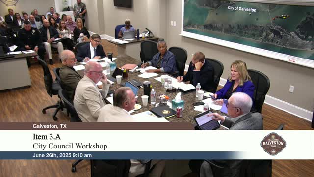 Galveston Council discusses local match for state appropriated funds
