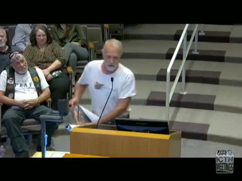 Resident Birney demands city address backyard water issues and property damage