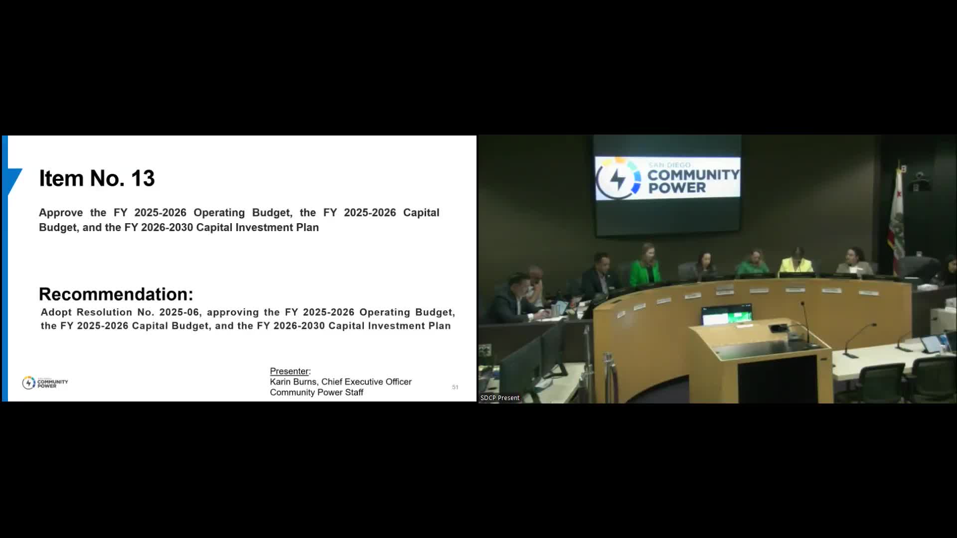 San Diego Community Power board adopts FY26 operating budget and $344M capital investment plan