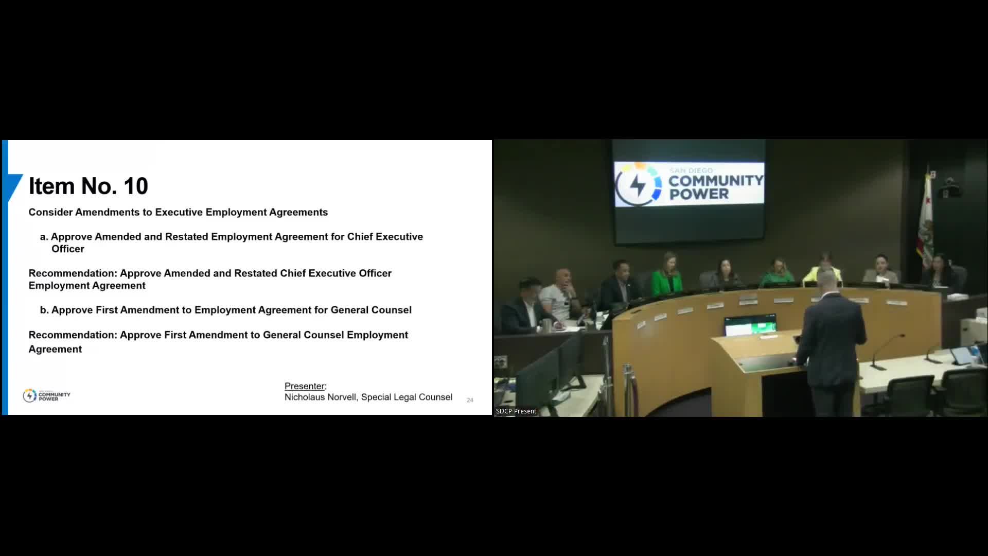 Board approves merit raises and contract amendments for CEO and general counsel