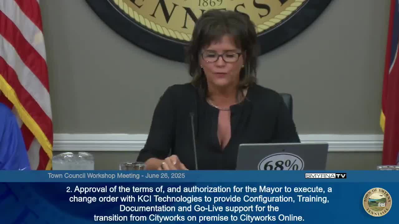 Smyrna staff seek roughly $66,000 for CityWorks online transition support