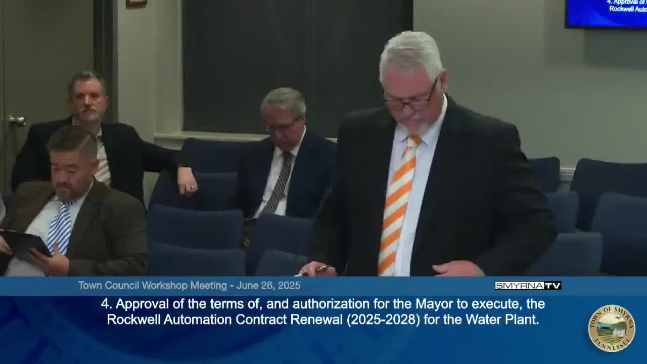 Smyrna staff propose several operations and construction contracts for water and utility systems