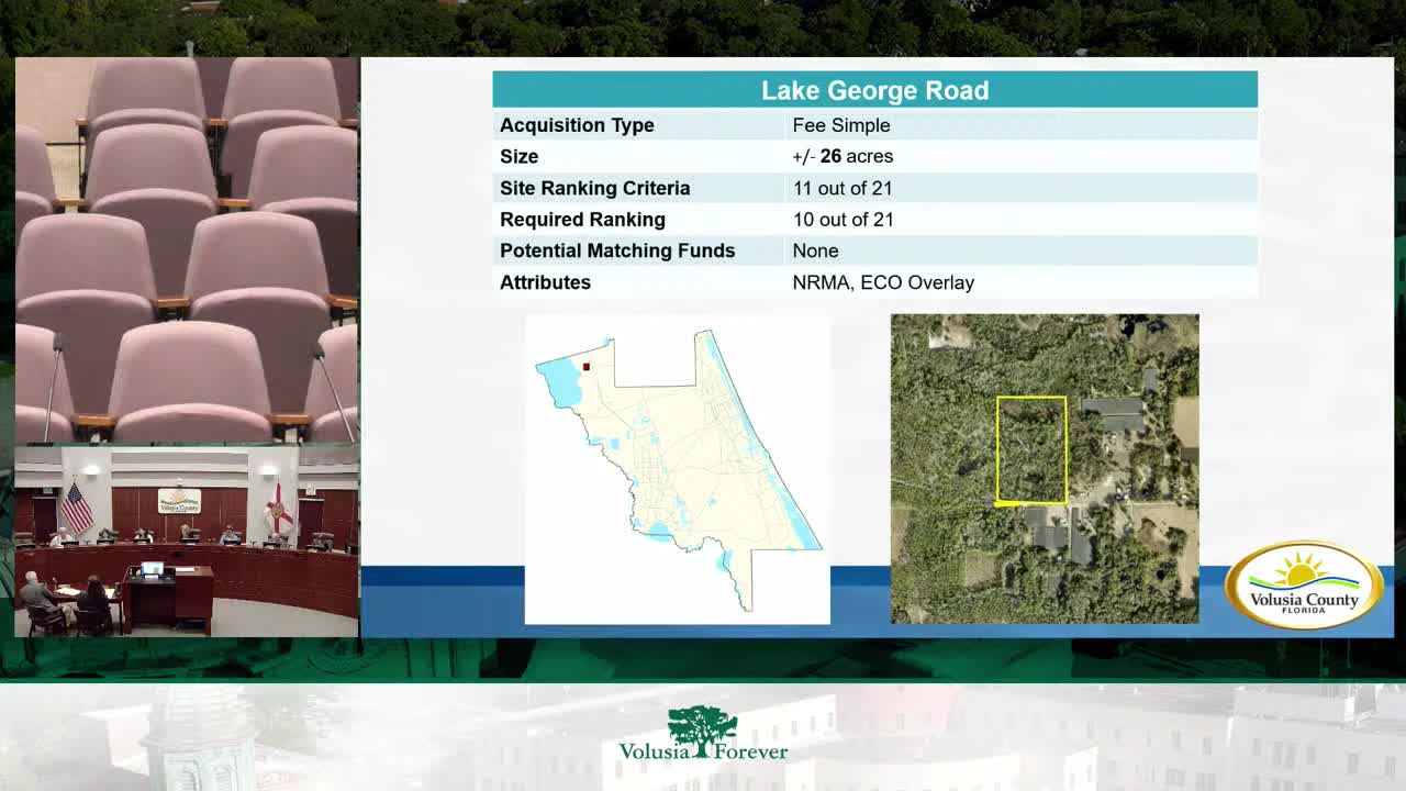 Volusia County Council approves Lake George Road property for conservation funding list