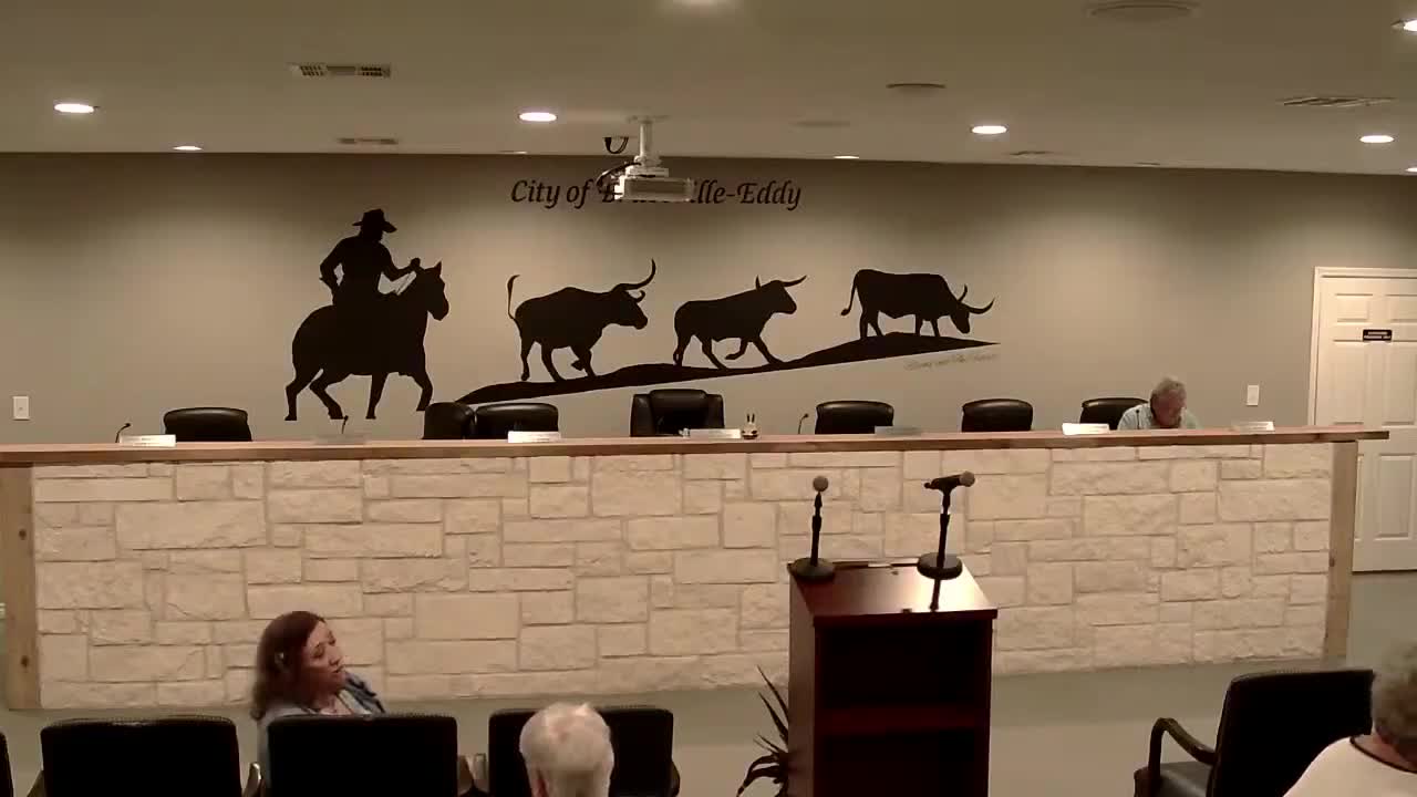 Council awards IH‑35 water main crossing contract; developer to fund majority, council approves optional 10‑inch upgrade