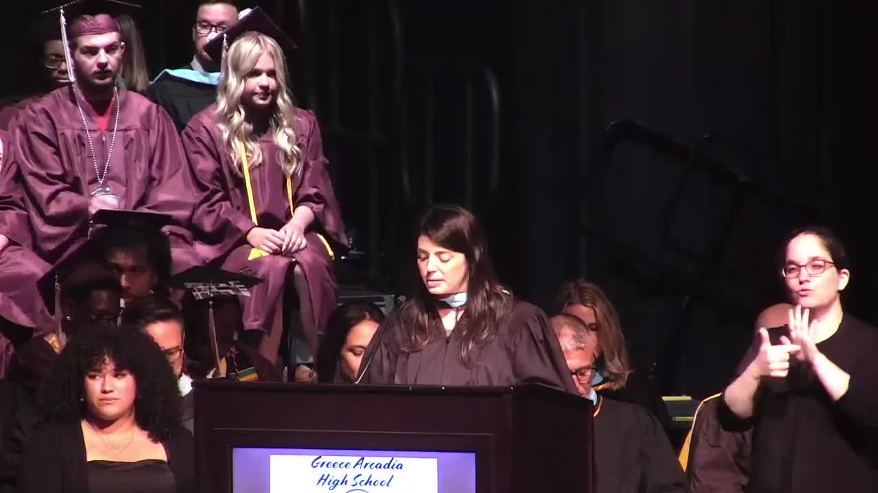 Superintendent Jeremy Smalling addresses Arcadia High School class of 2025 graduation