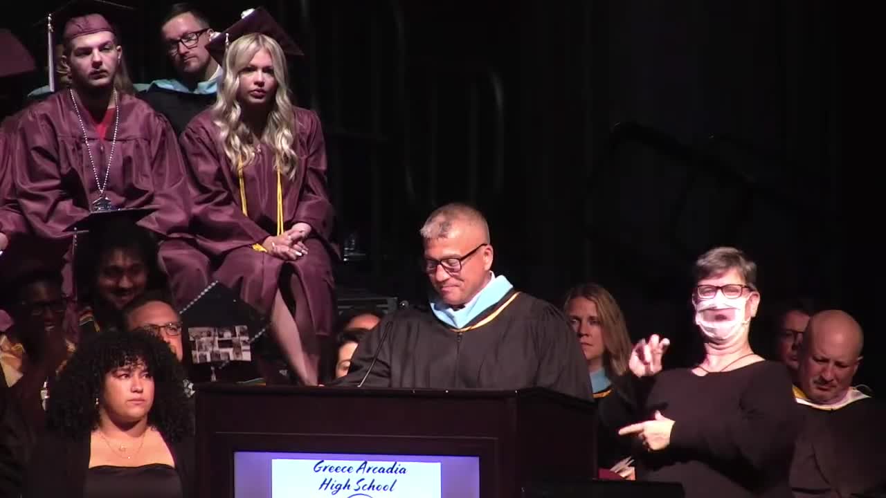 Graduates celebrated by parents and teachers at Rochester High School class of 2025 ceremony