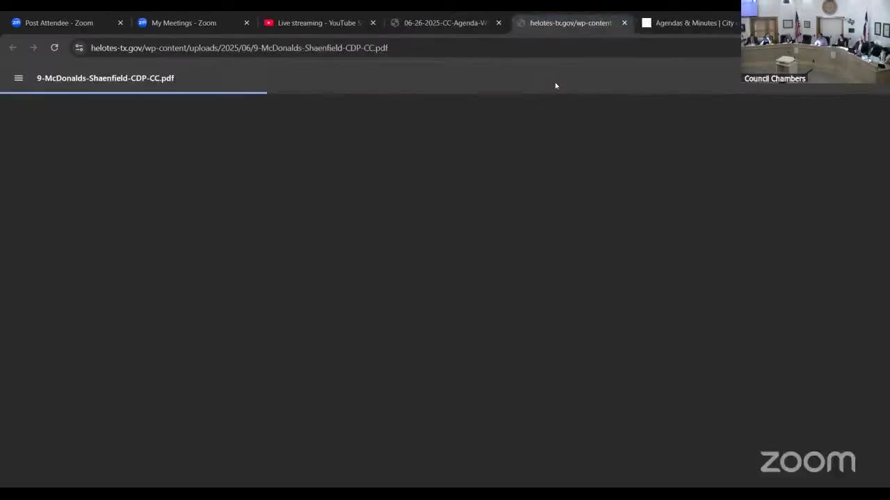 Council approves McDonald’s site plan and associated variances; address clarified