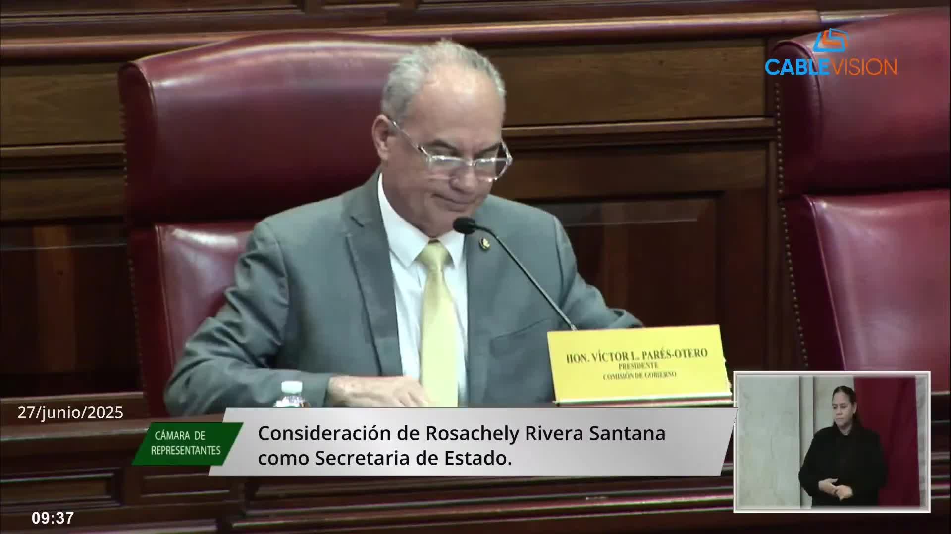 La Cámara escucha a Rosa Cheli Rivera Santana en vista de confirmación como secretaria de Estado