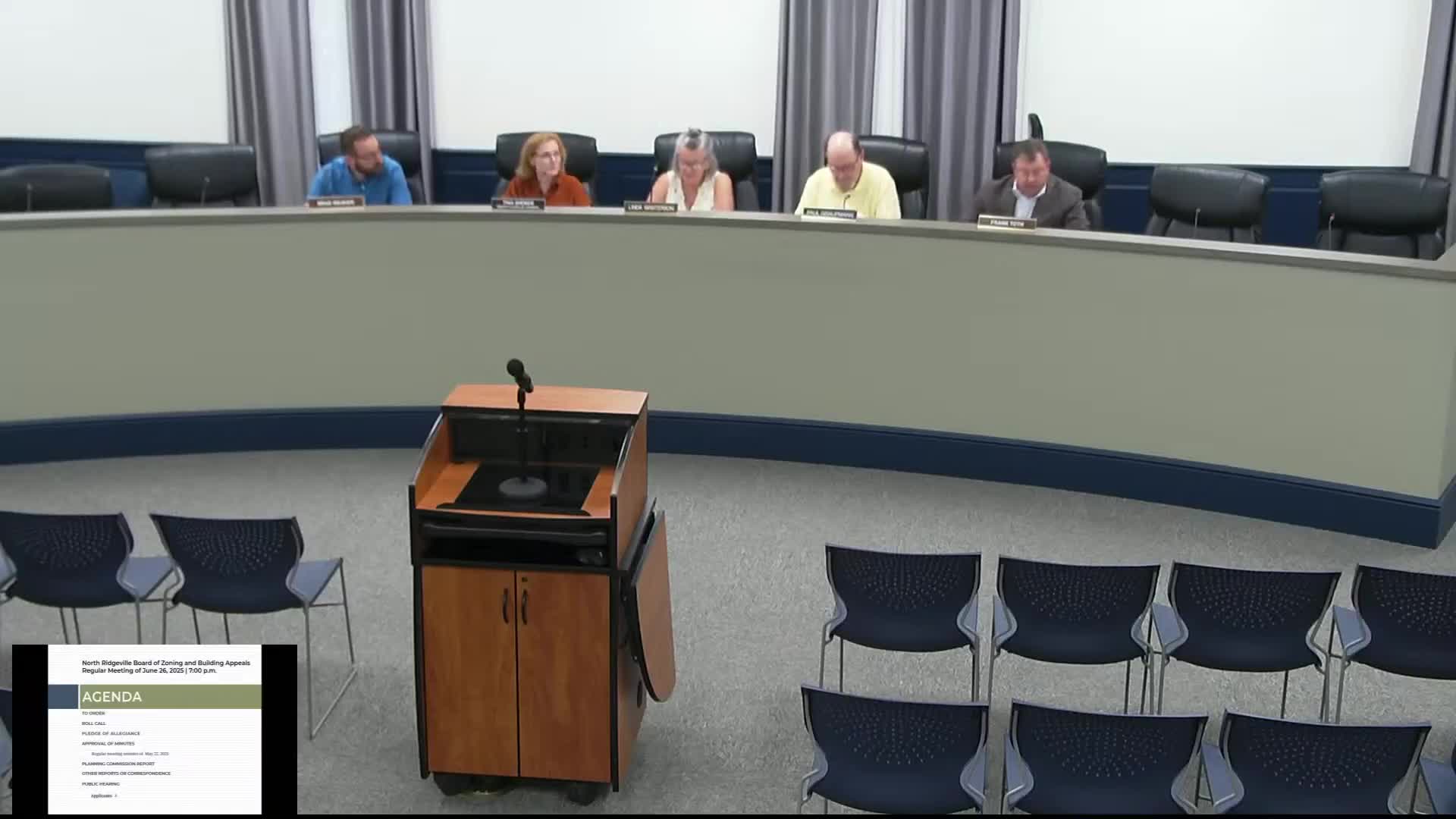 Planning commission reports rezoning approvals and high-school plan to North Ridgeville appeals board