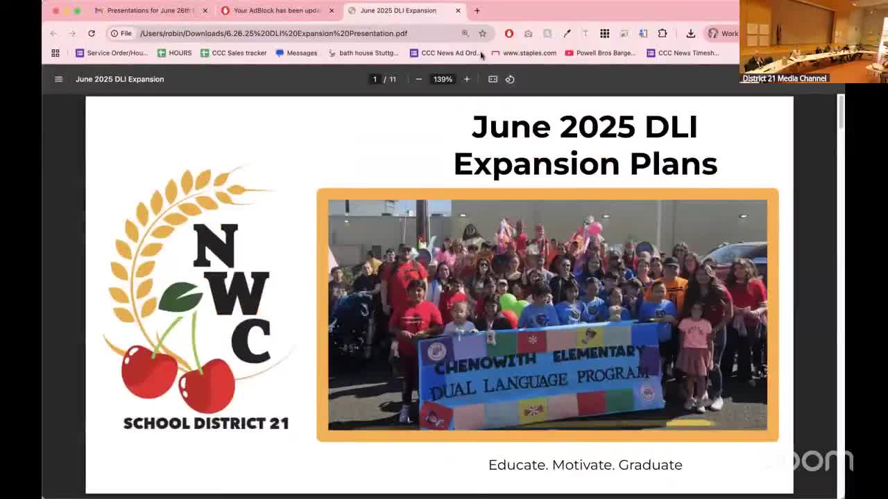 Chenoweth Elementary plans dual‑language expansion; district outlines multi‑year growth and family support