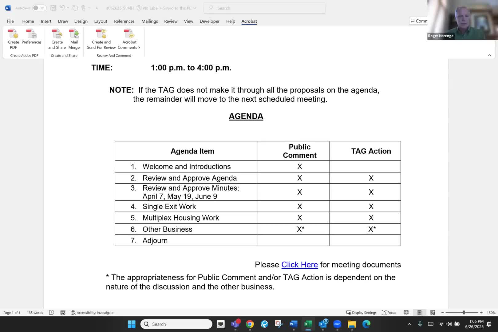 TAG debates statewide single-exit requirement, tables action to develop fire‑department criteria
