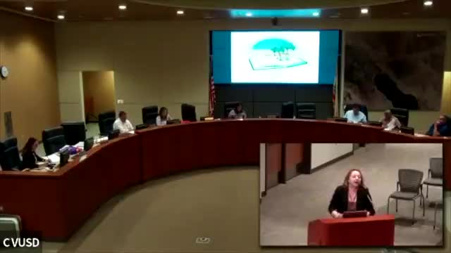 CVUSD projects multi‑year shortfalls; board adopts reserve classifications and encumbrance resolution