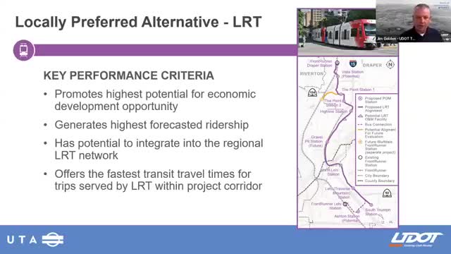 UTA proposes phased light rail implementation for Point Of Mountain transit corridor