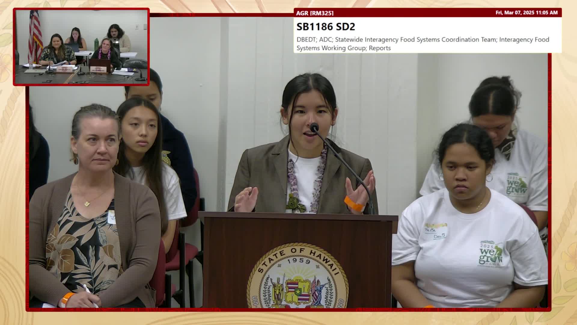Hawaii students urge Senate to pass Bill 1186 addressing food insecurity