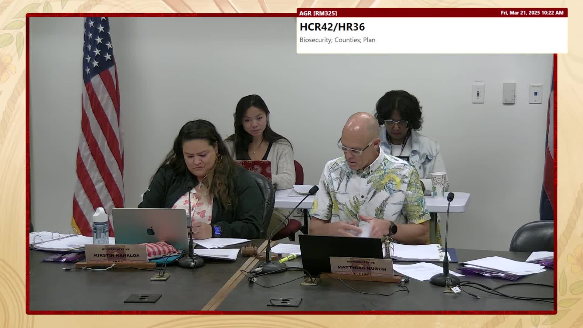 House Agriculture Committee advances resolutions on animal training, Central Oahu agriculture, biosecurity and invasive-species funding