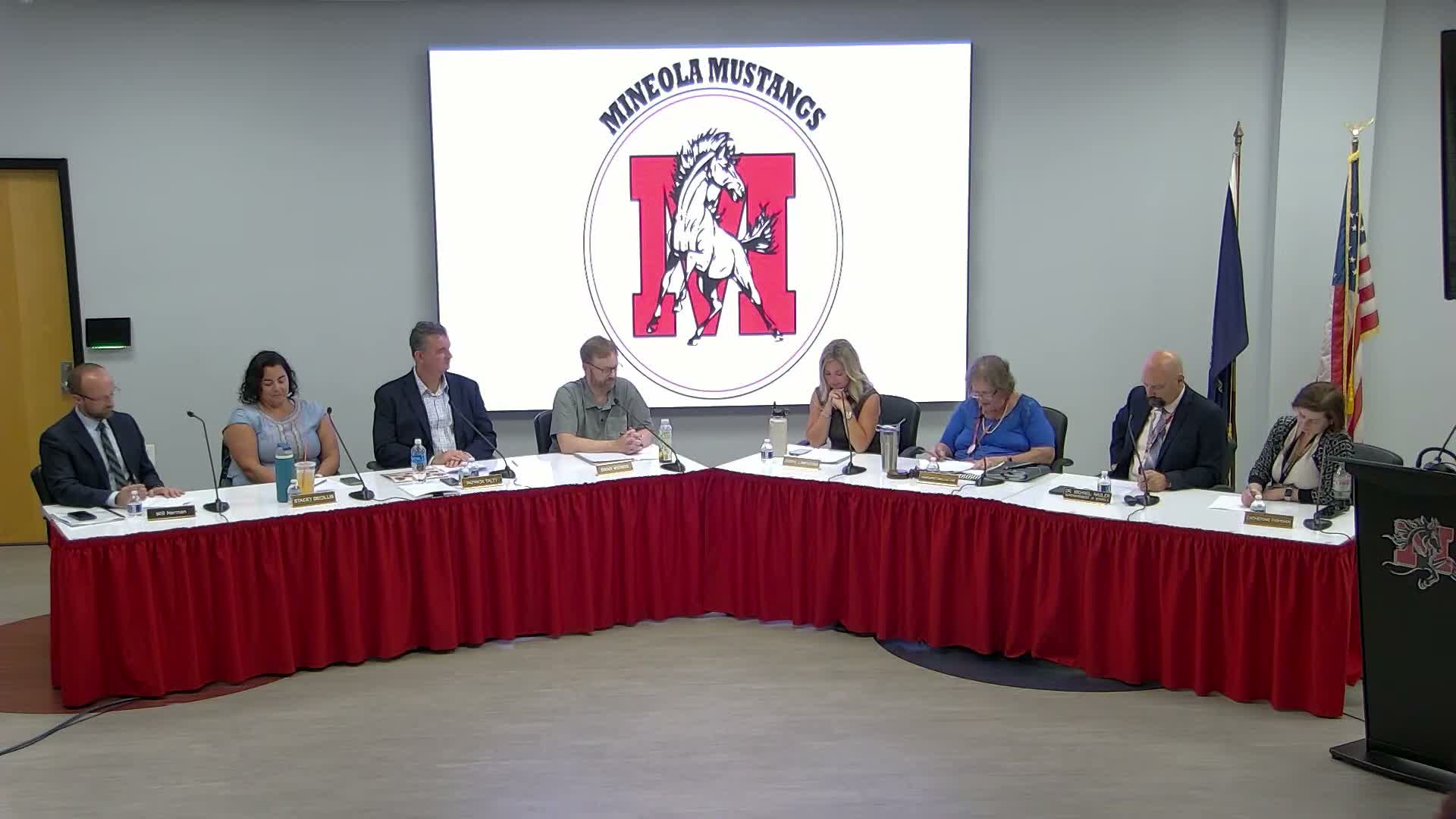Mineola board approves medical exam directive, policy updates, swim-team MOA and wage agreement