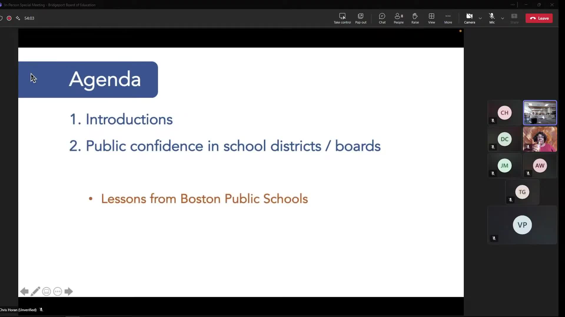 Bridgeport School Board discusses strategies to improve communication and public confidence