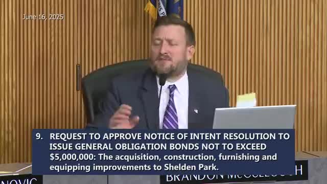 Council approves notice of intent for up to $5 million in Sheldon Park bonds; design work funded and PRDA to share costs