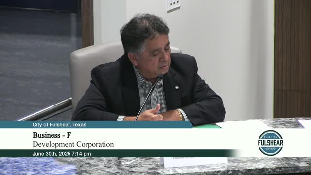 Fulshear Council debates options for supporting local entrepreneurship growth