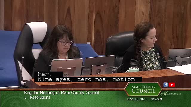 Maui County Council adopts charter amendments and approves donations for wildfire recovery