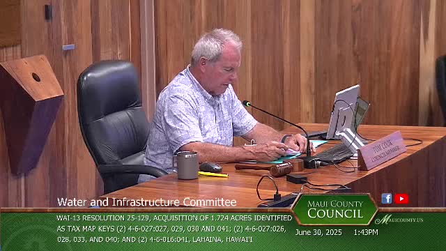 Committee discusses Lahaina land acquisition despite appraisal discrepancies