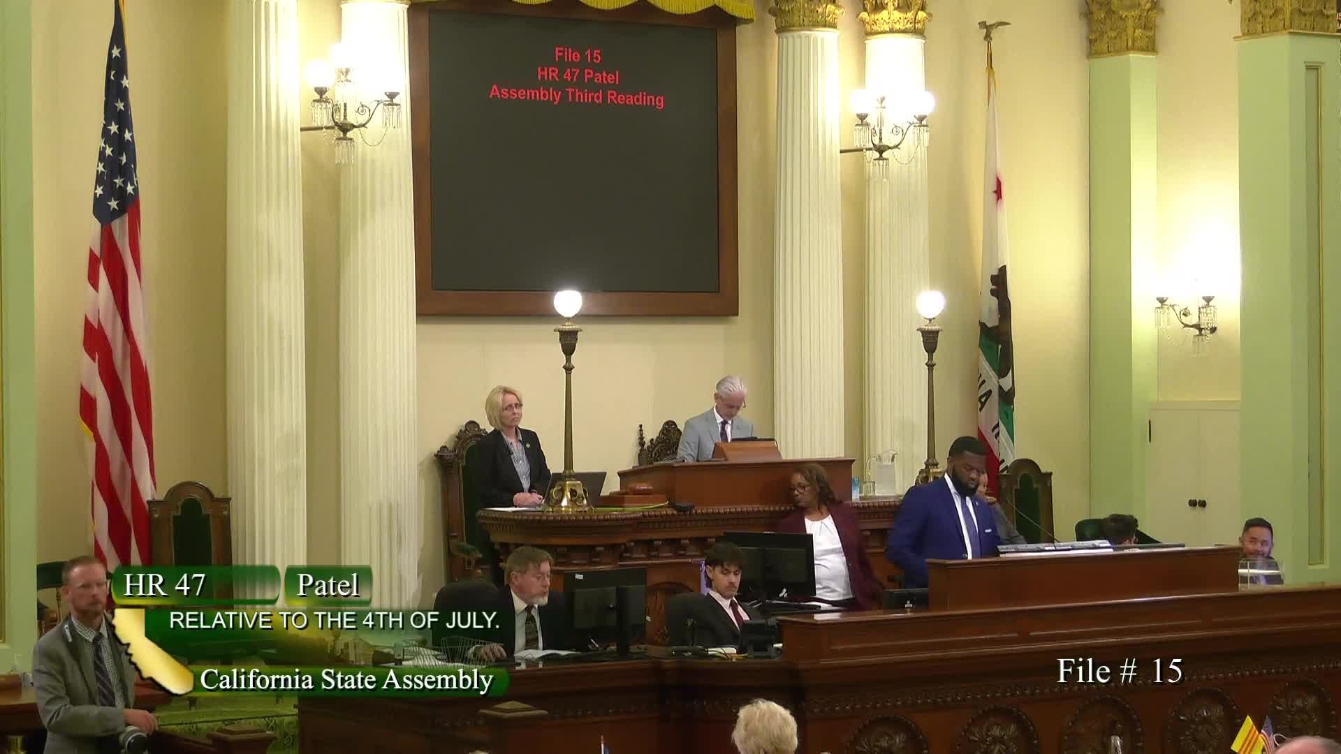 California Assembly honors Declaration of Independence with resolution on democracy and unity