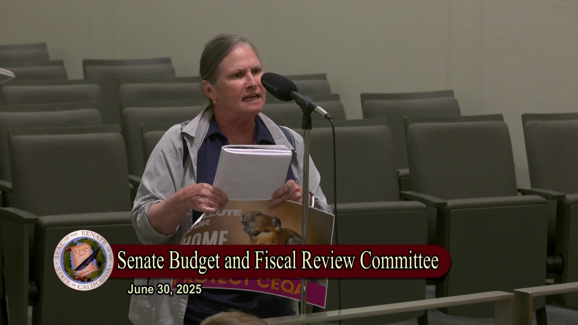 Jan Warren criticizes loophole legislation at Contra Costa County climate session