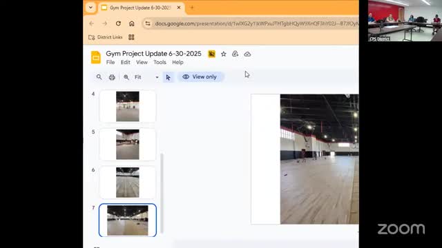 School gym renovation progresses with new windows and lighting enhancements