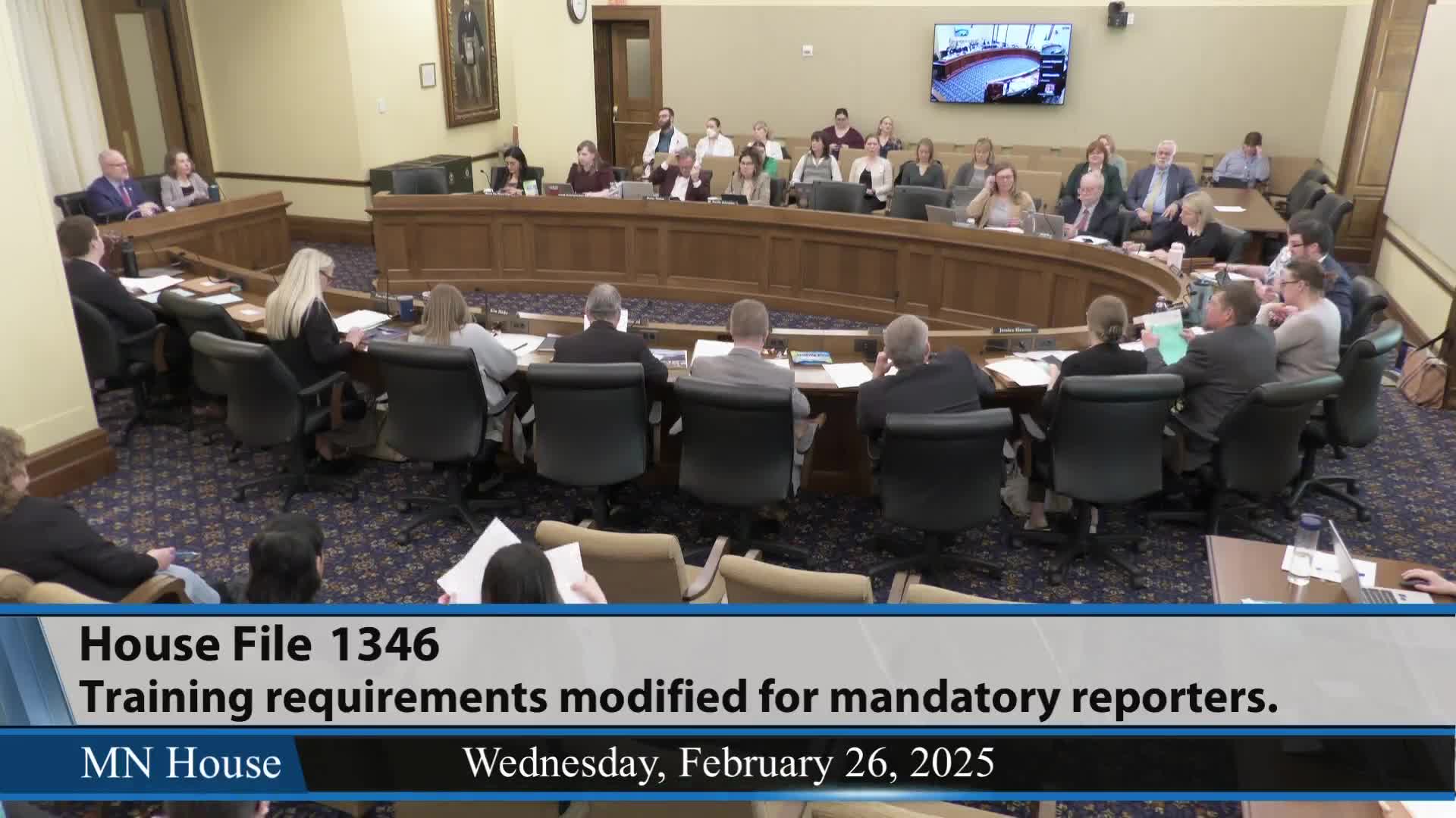 Minnesota committee reviews bill for improved mandated reporter training on child maltreatment