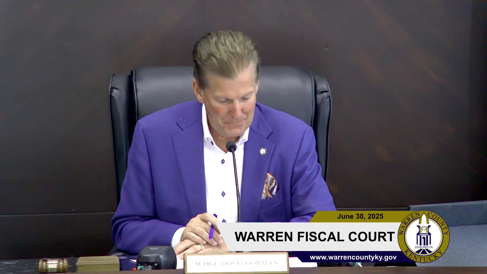 Warren County leaders express condolences for Chris Coomer and celebrate community milestones