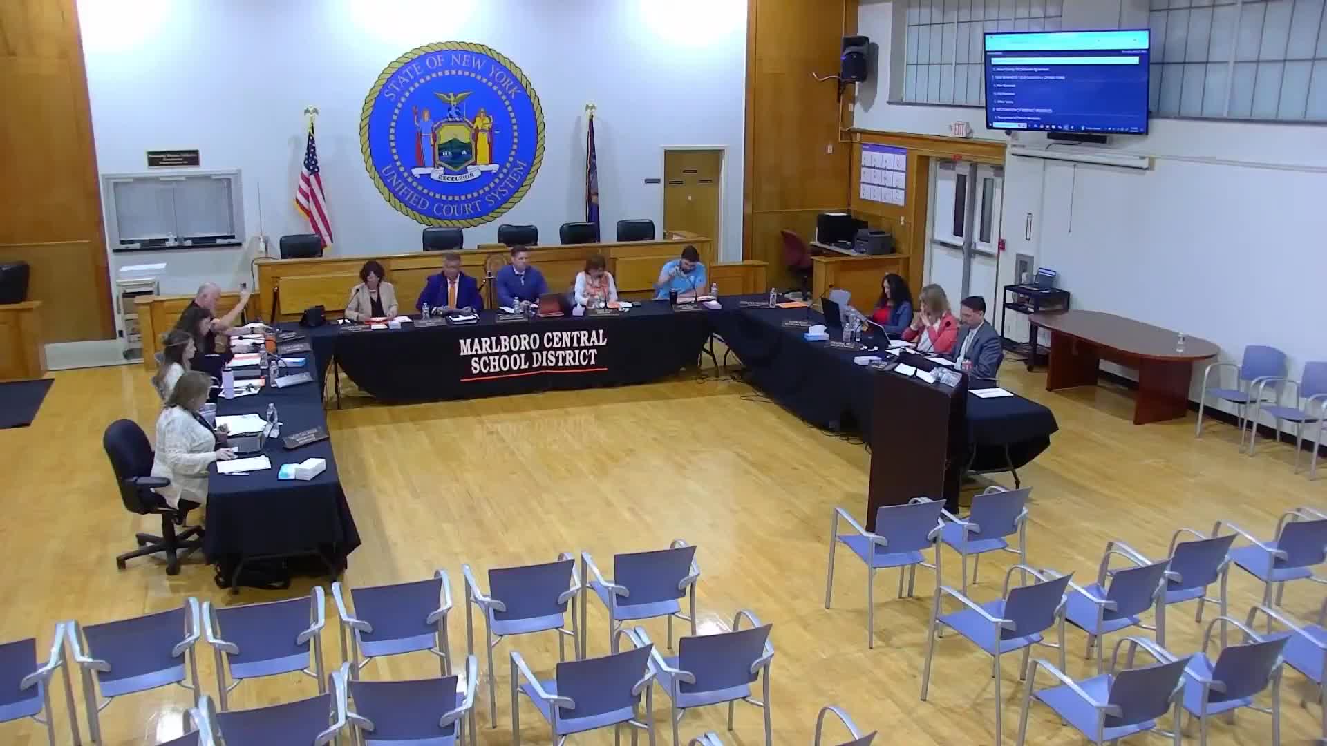 Board approves 2026 senior class trip, authorizes tax-collection software access; moves to closed session