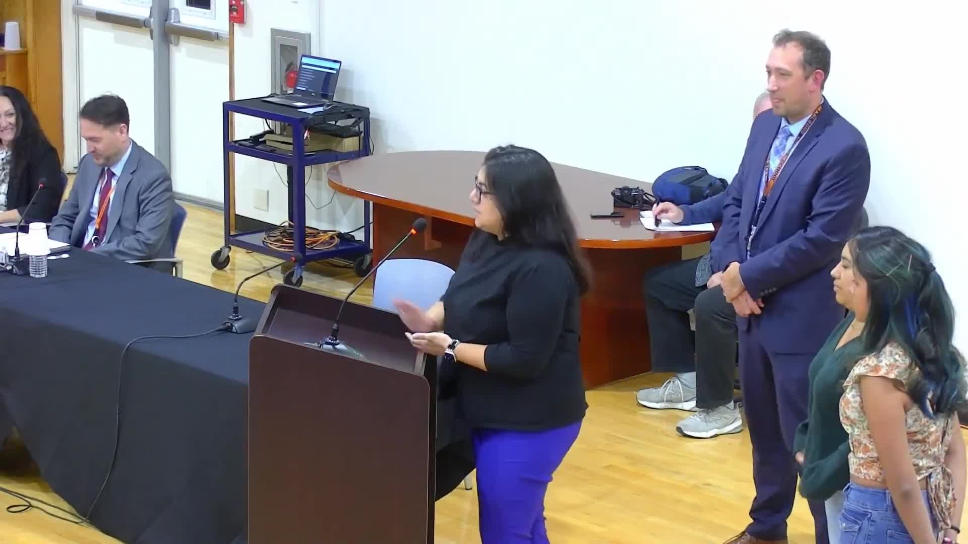 Spanish Club vice president Azul recognized for leadership and support in classroom