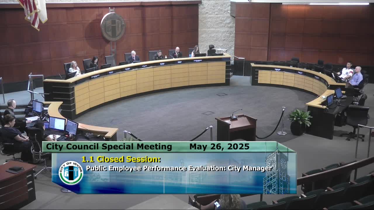 Irvine residents urge council to reconsider city manager's employment agreement amid job offer