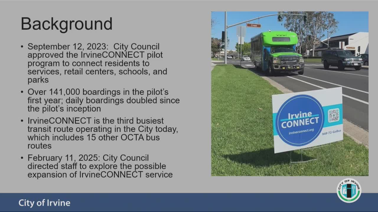 Irvine City Council proposes expansion of popular Irvine Connect transit service