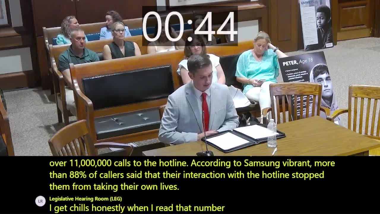 Committee considers bill to promote awareness of 988 mental health lifeline