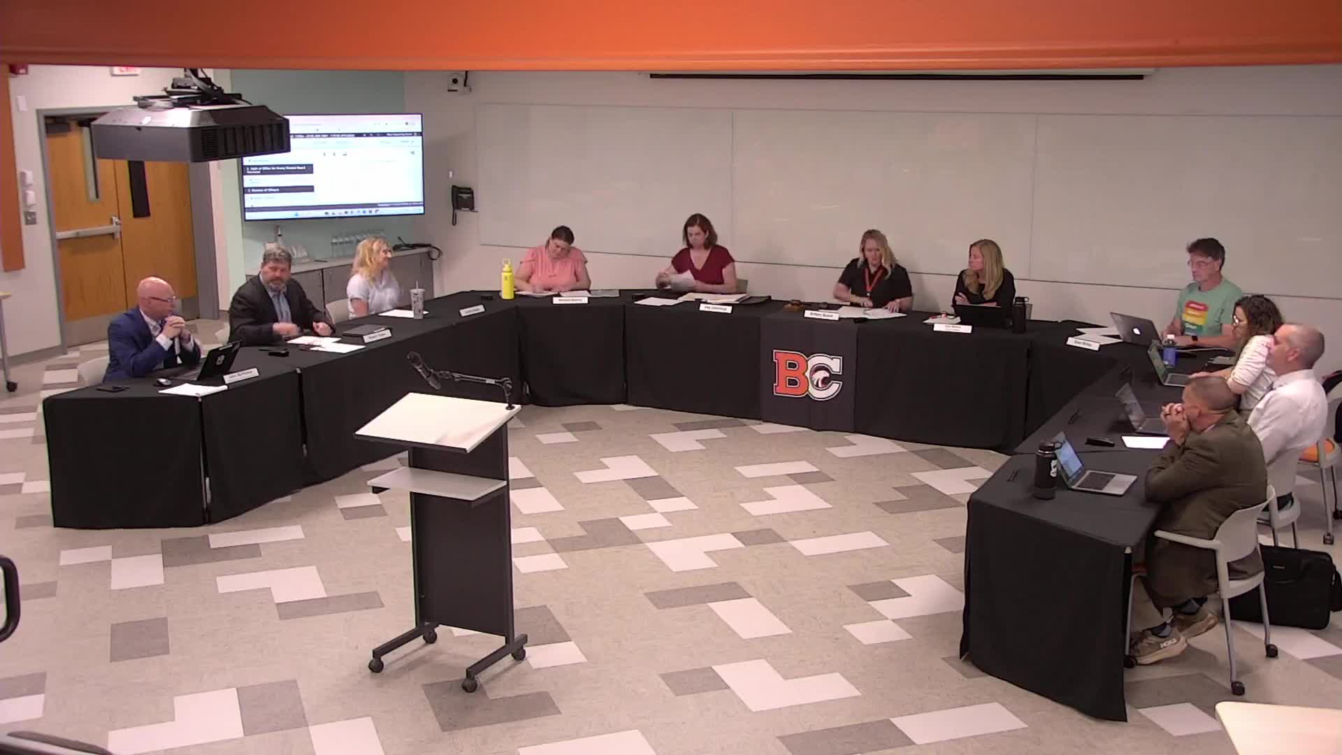 Board of Education elects Holly Delenbaugh as president and Meredith Moriarty as vice president