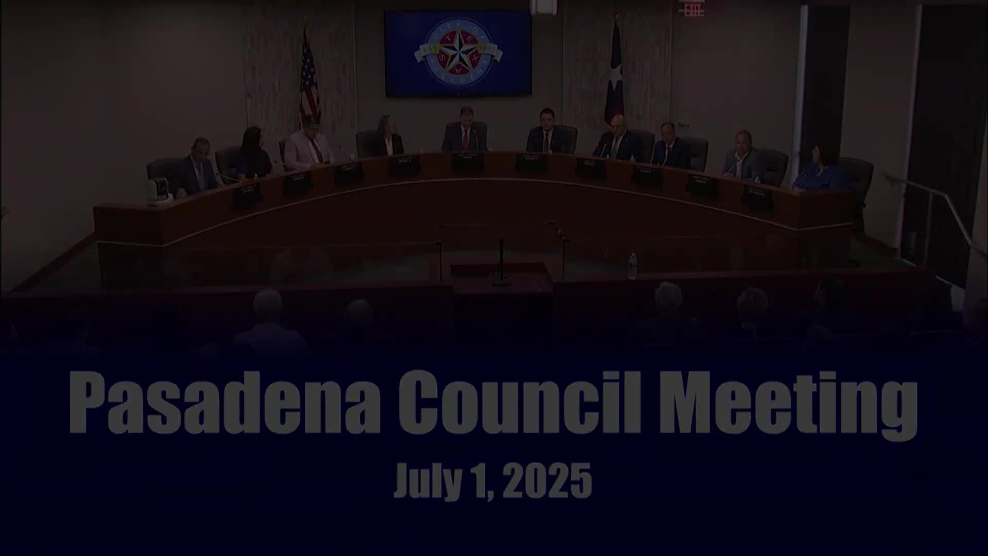 Pastor Daniel Crowther leads invocation at council meeting with Jonathan Estrada's pledge