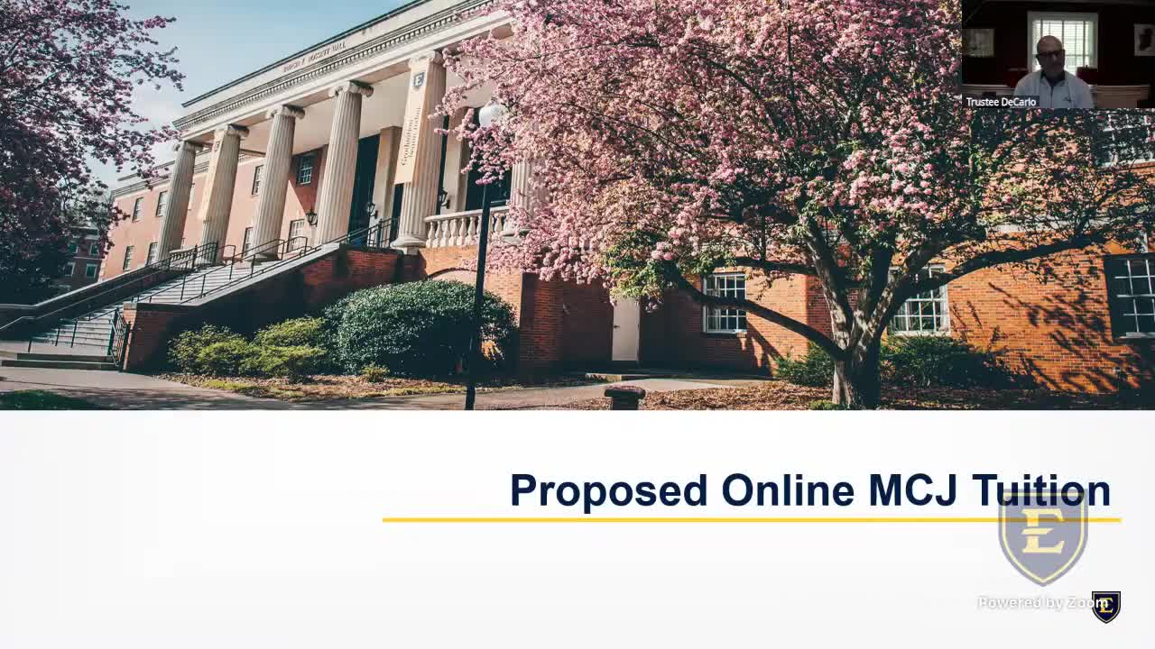 Board approves fixed price model for online master's in criminal justice program