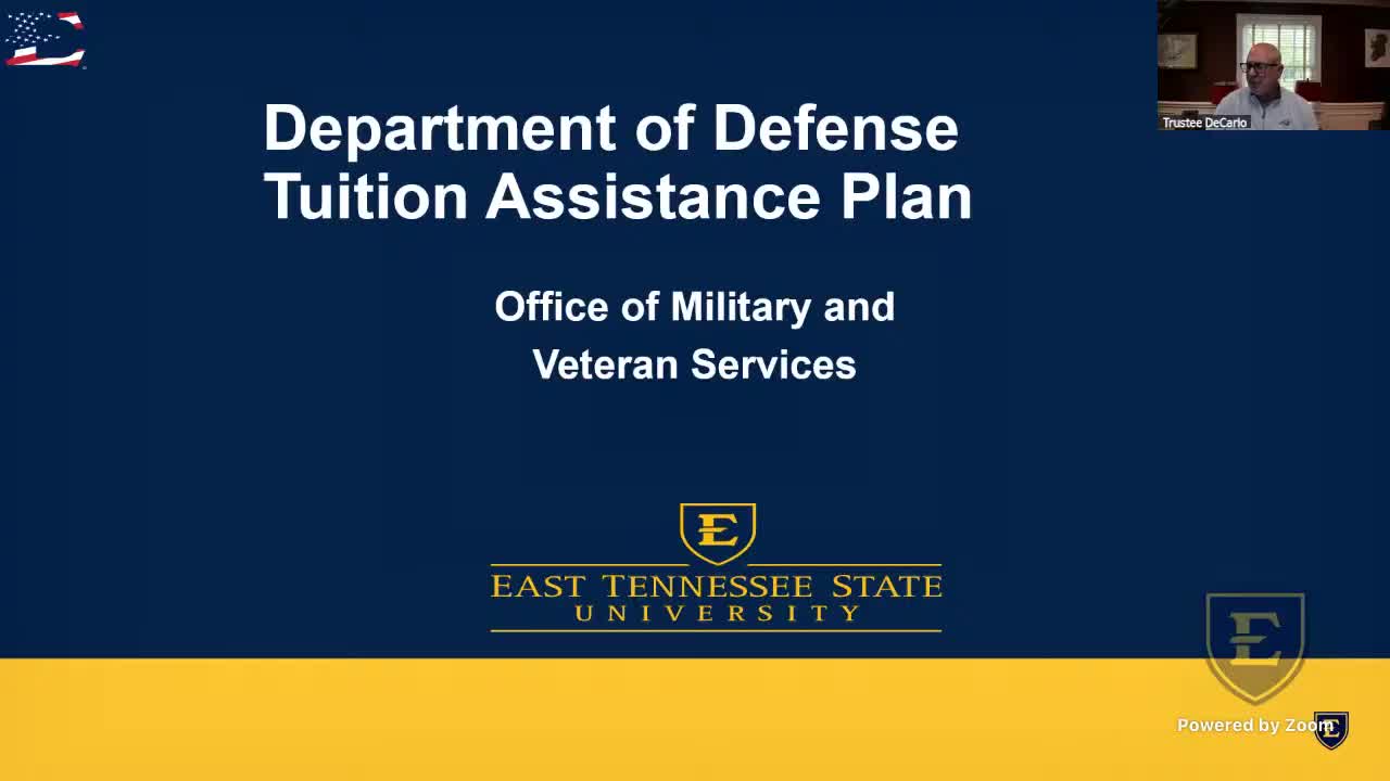 ETSU finance committee approves proposed tuition and fees, military tuition-assistance policy and salary pool; preliminary budgets presented