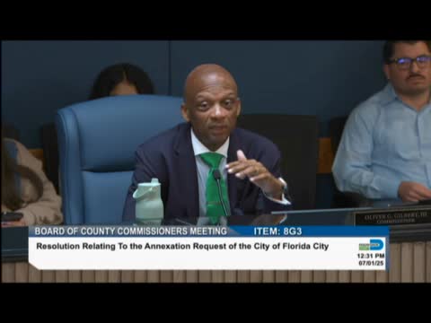 Commissioner Gilbert emphasizes budget impact of zoning decisions in Miami Gardens meeting