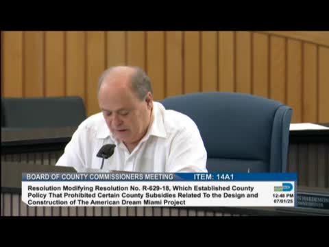 Miami-Dade commissioners discuss American Dream Mall's road funding and development restrictions
