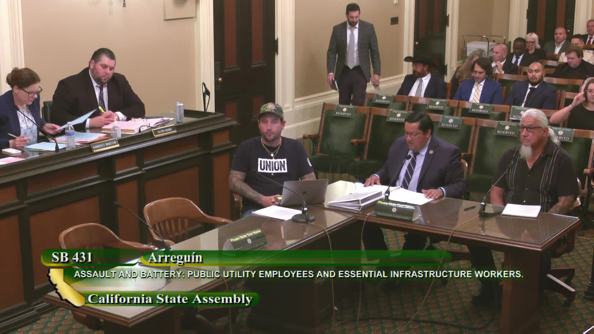 IBW leaders push for SB 431 to protect utility workers from violence