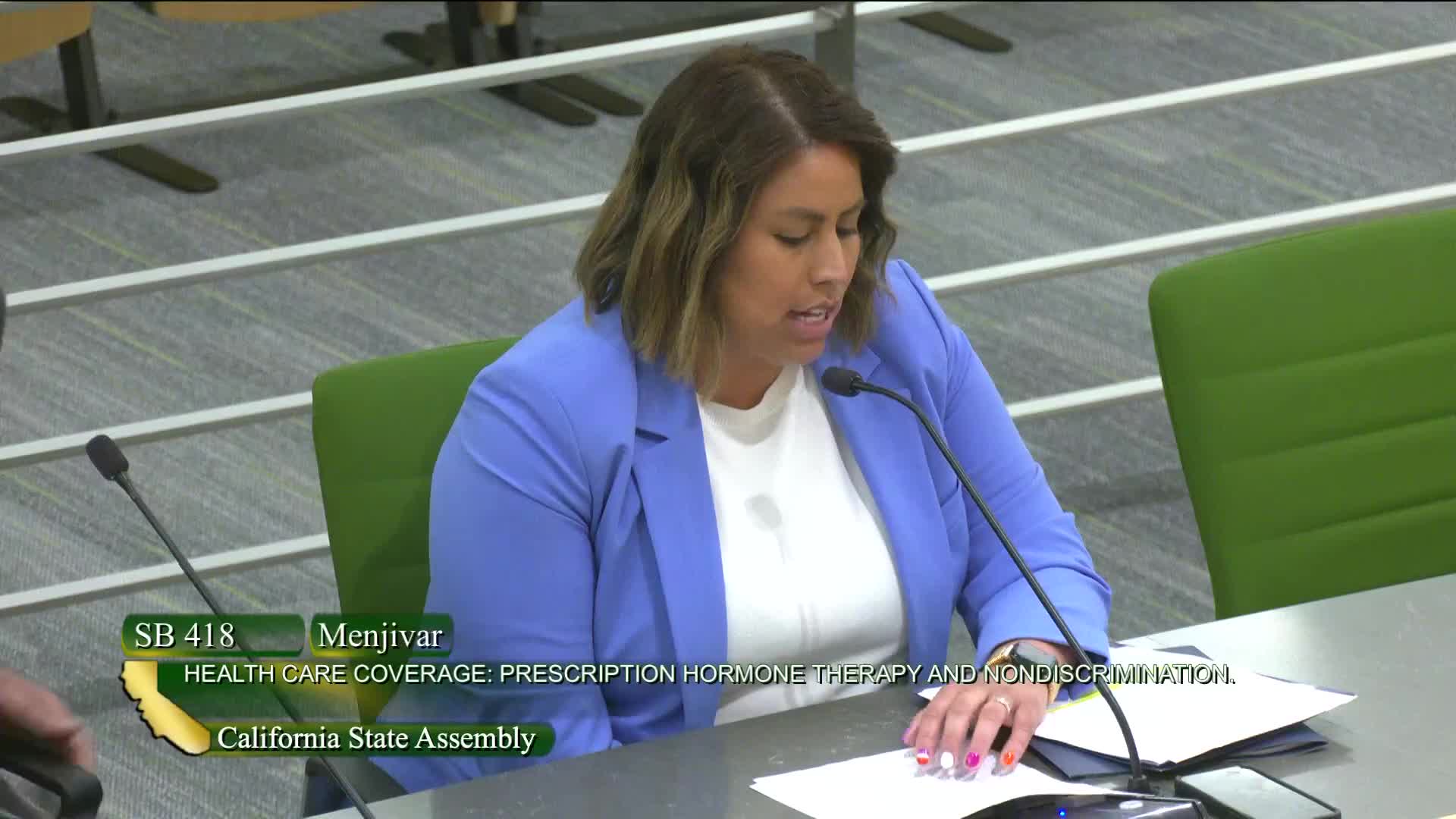 California lawmakers discuss SB 418 to secure hormone therapy and anti-discrimination protections